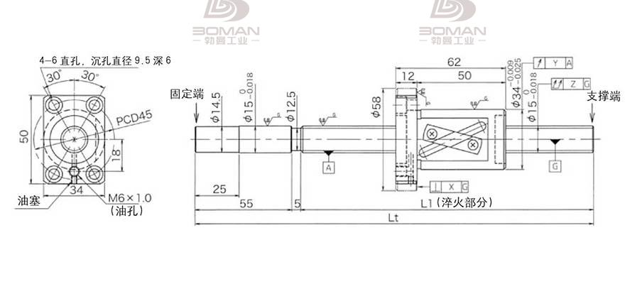 KURODA GG1520AS-BALR-0900A 黑田丝杆型号规格