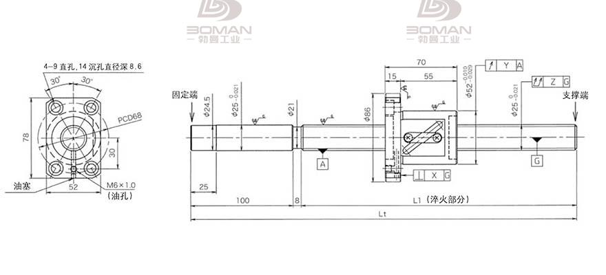 KURODA GG2520AS-BALR-1520A 日本黑田滚珠丝杠型号规格
