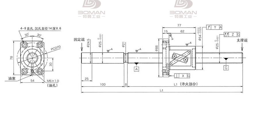 KURODA GG2525AS-BALR-1020A 上海黑田精工丝杆