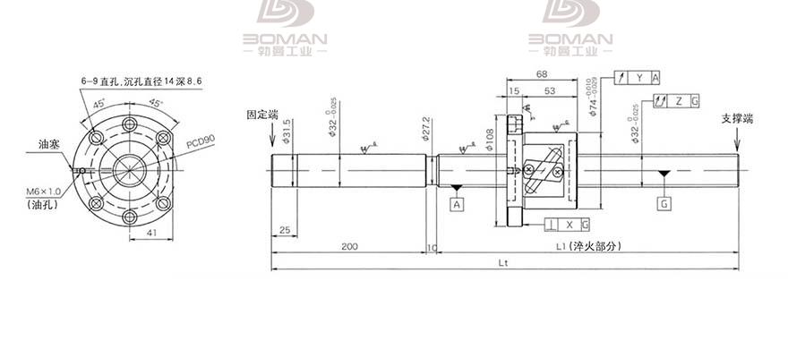 KURODA GG3210DS-DALR-1600A 日本黑田丝杆和THK丝杠