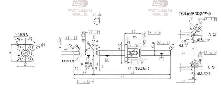 KURODA GP1002DS-EAFR-0320B-C3F kuroda丝杆系列