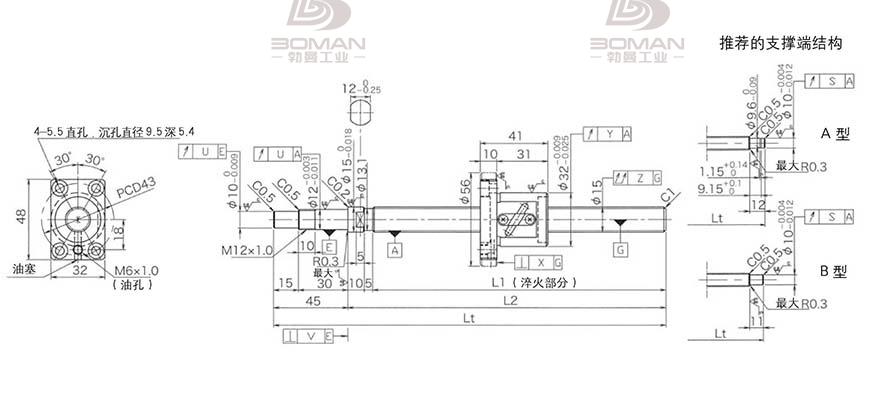KURODA GP1504DS-BALR-0400B-C3F 回路数 黑田丝杆
