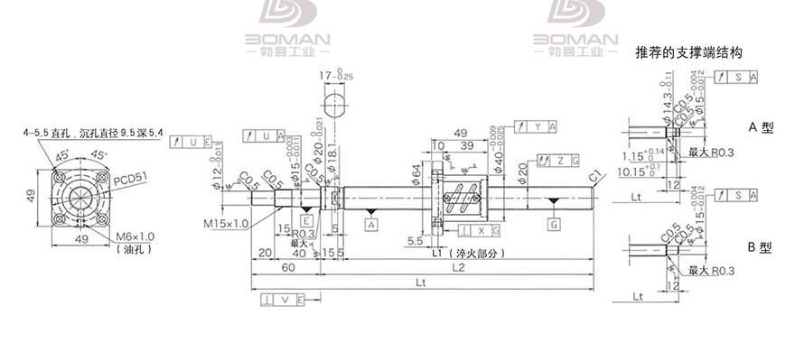 KURODA GP2004ES-AALR-0605B-C3F 黑田丝杠螺母怎么拆