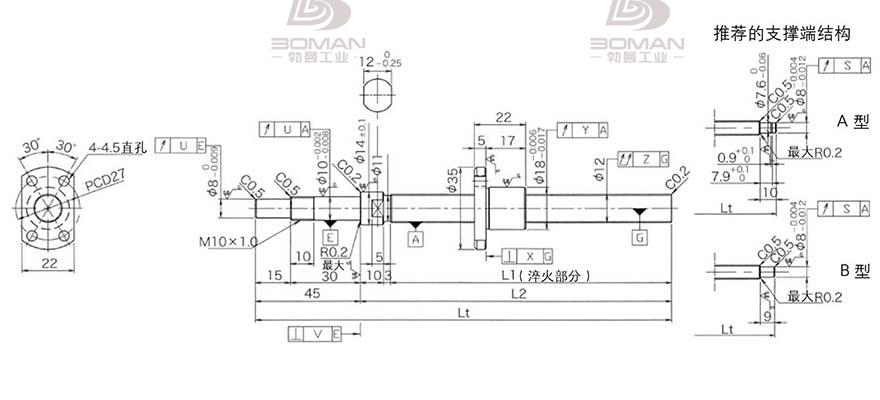 KURODA DP1202JS-HDNR-0300B-C3S 黑田精工的滚珠丝杠怎么拆
